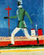 Kazimir Malevich Running man Germany oil painting artist